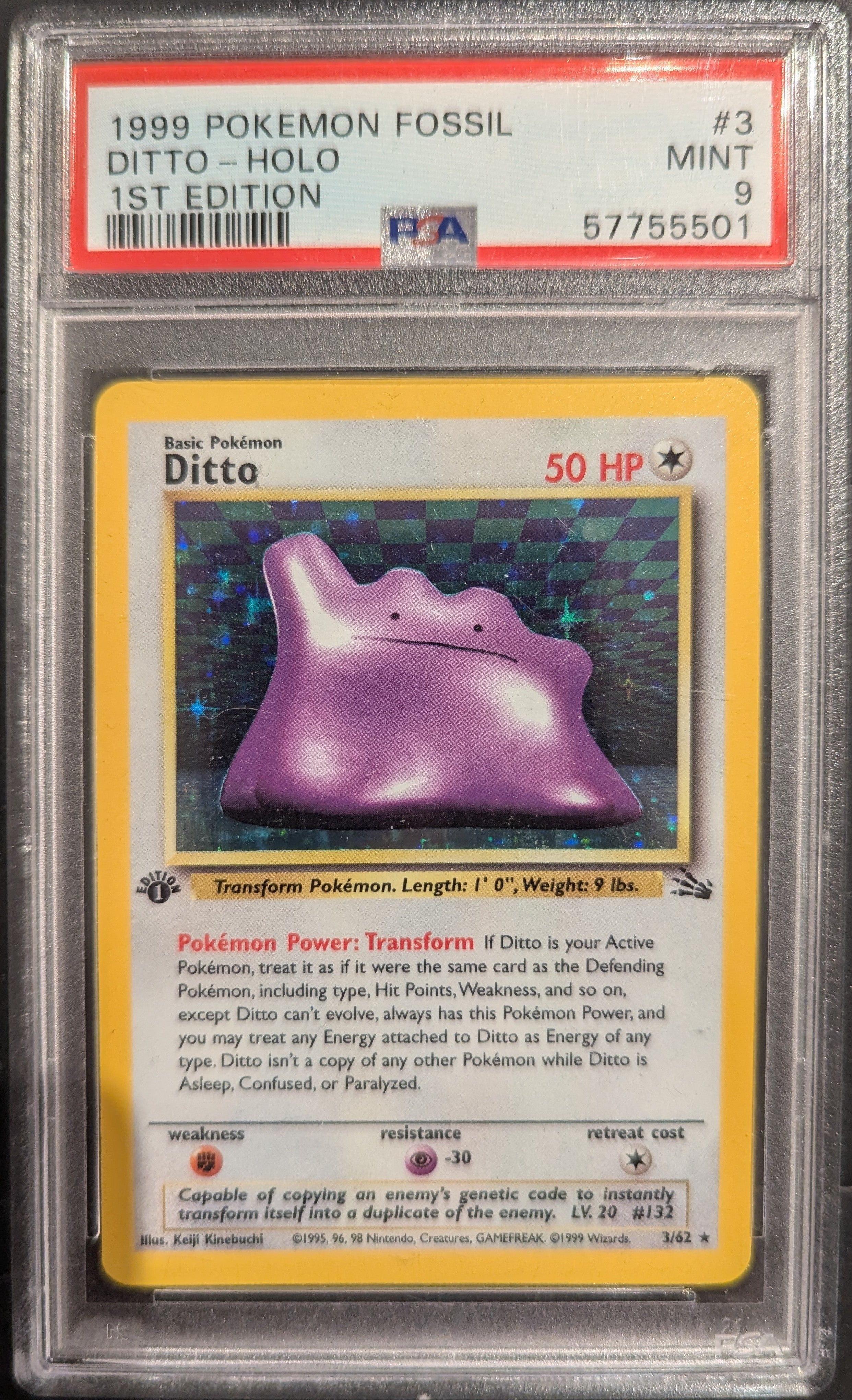 Pokemon TCG Graded Card: 1999 Ditto 1st Edition #003 English
