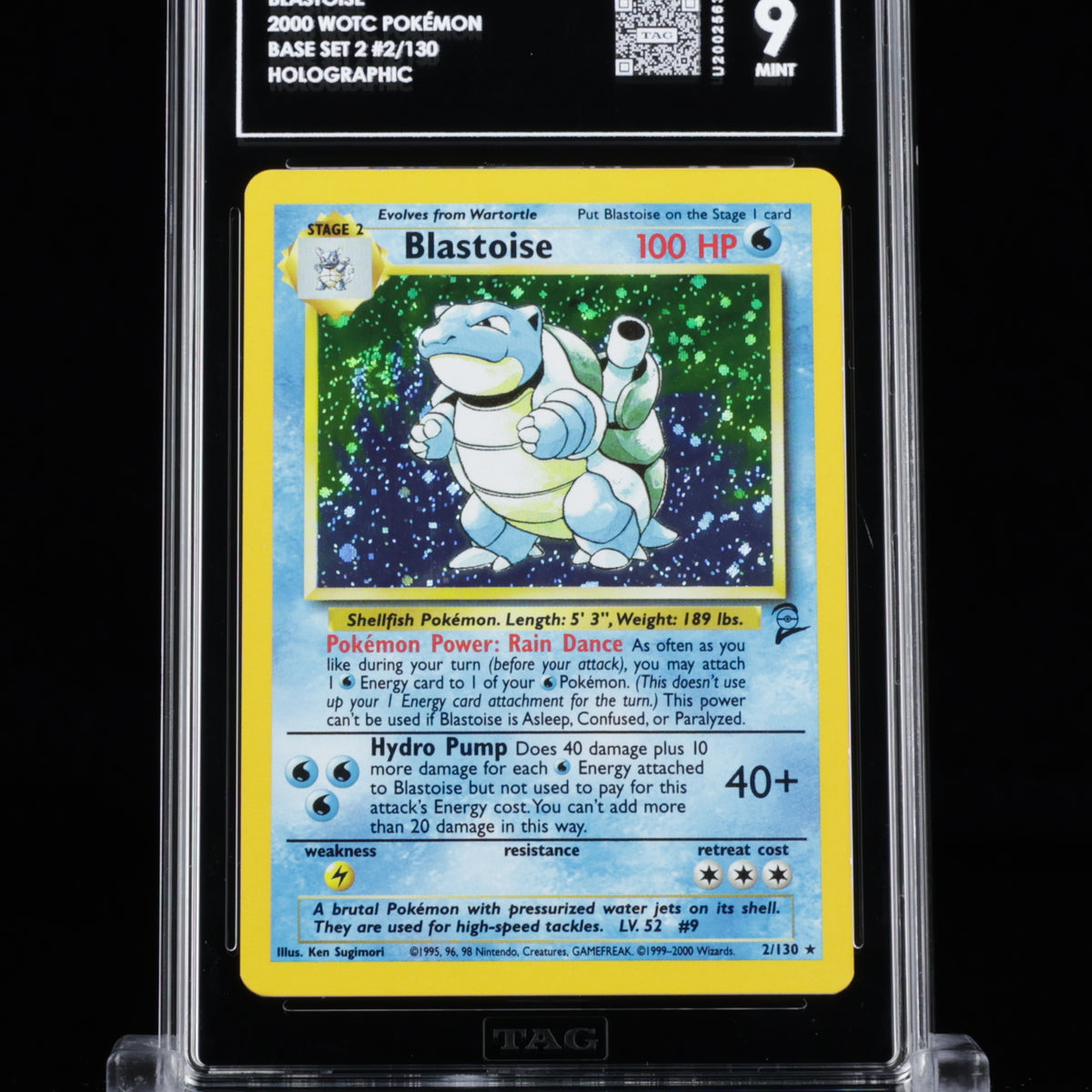 Pokemon TCG Graded Card: 1999 Blastoise (Base Set 2) with Swirl Englis –  Vancity CJ Trading Cards