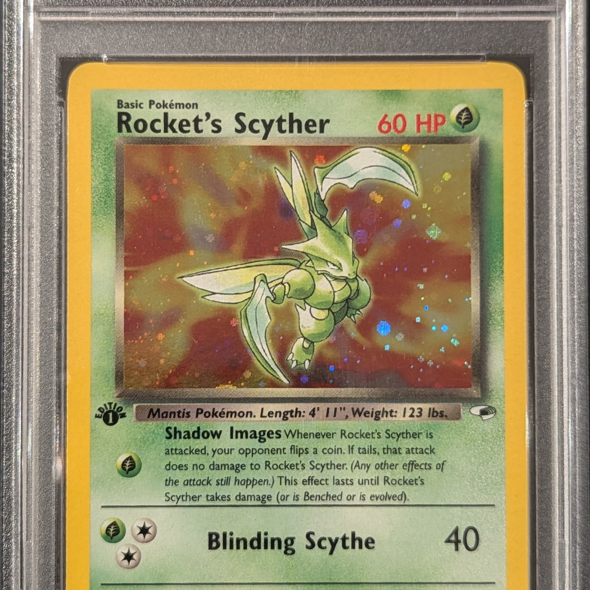 Pokemon TCG Graded Card: 2000 Rocket's Scyther 1st Edition #13 English Vancity CJ Trading Cards Pokemon TCG Graded Card: 2000 Rocket's Scyther 1st Edition #13 English Vancity CJ Trading Cards