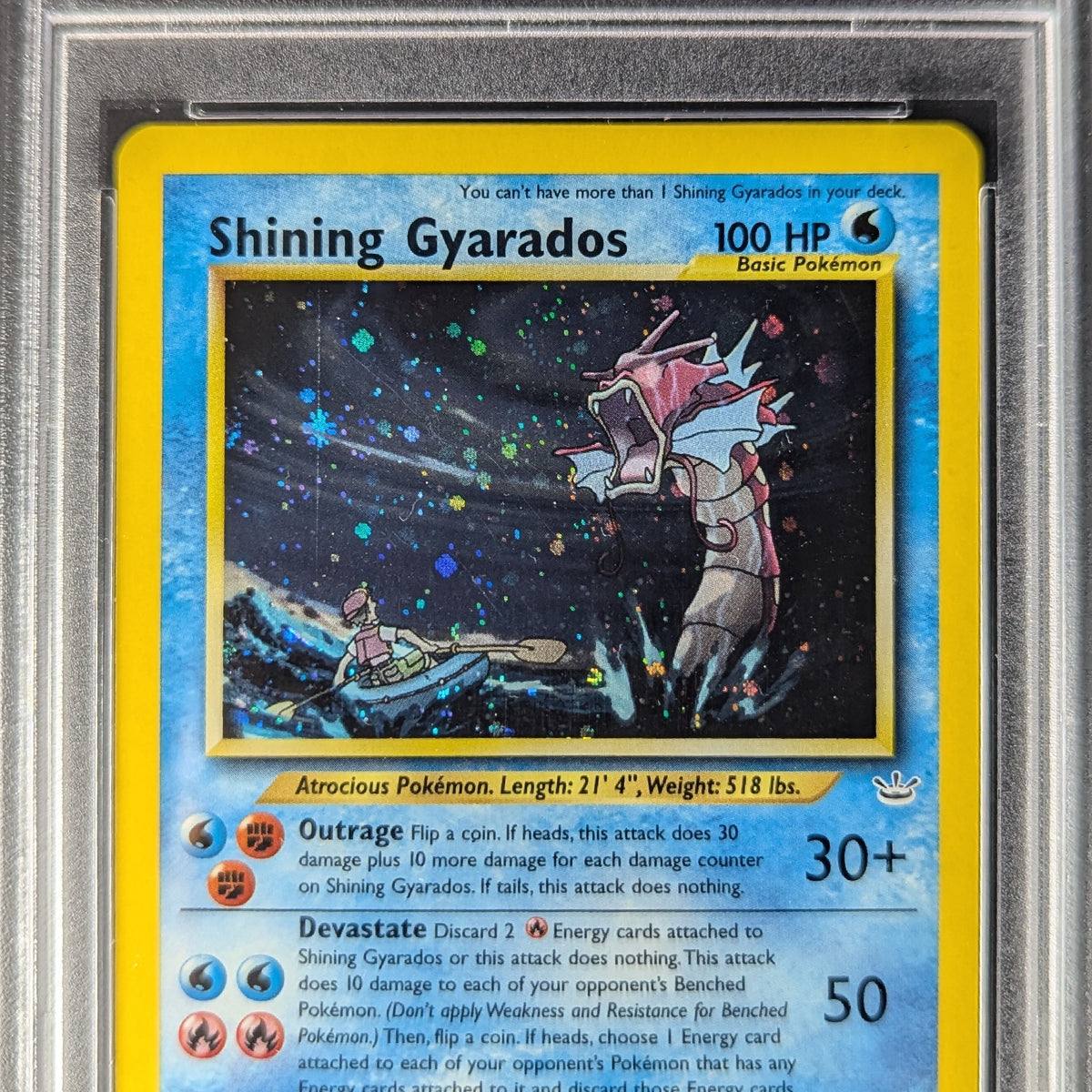 Pokemon TCG Graded Card: 2001 Shining Gyarados English #065 PSA 6 Pokemon TCG Graded Card: 2001 Shining Gyarados English #065 PSA 6