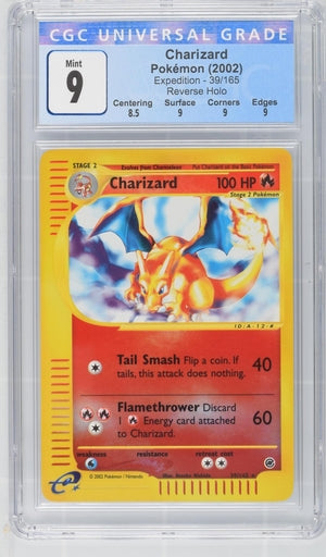 charizard pokemon card 2002 SOLD] TCG Graded Card: English CGC 9 – Vancity CJ Trading Cards Condition - SKU:GD - 35459 creases or whitening or A brief history of M4