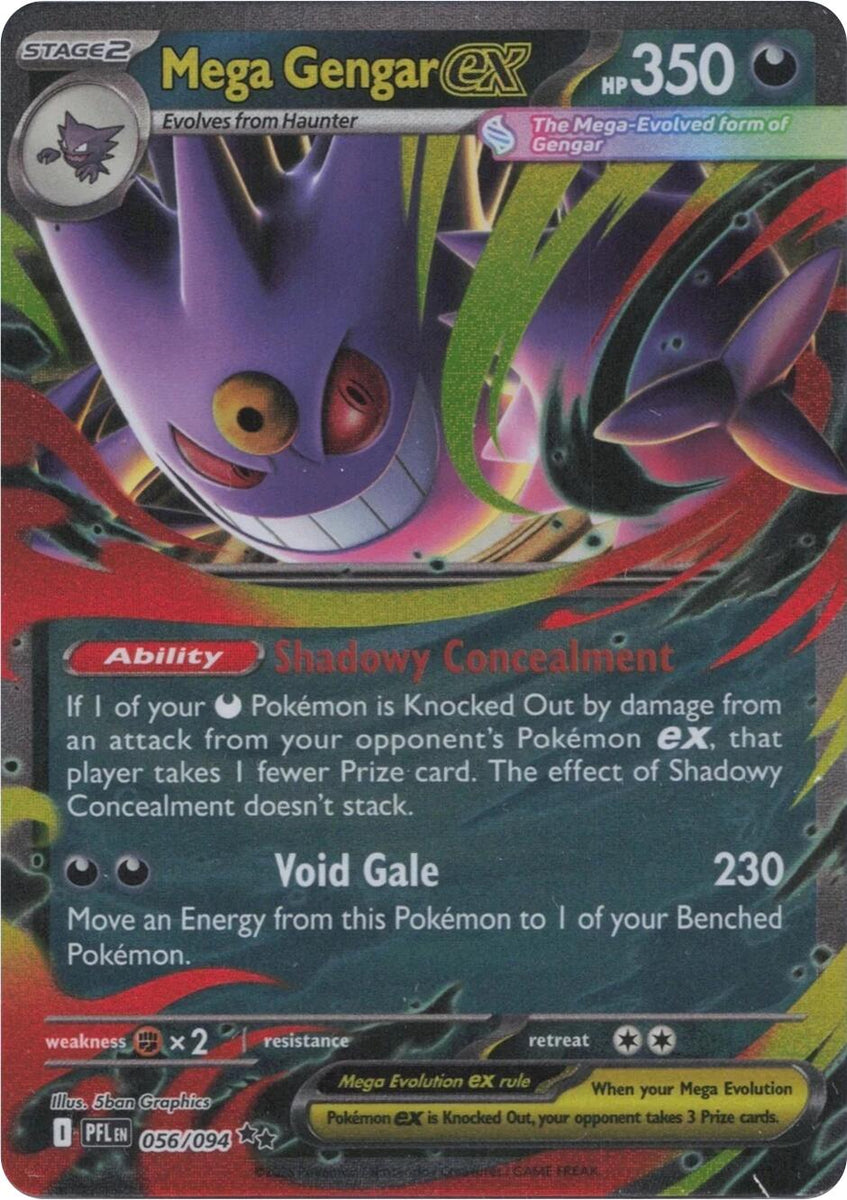 pokemon gengar ex card Mega [PFL Location:Alderwood Mall Black Friday your opponent takes 3 Oloro, Ageless Ascetic Borderless