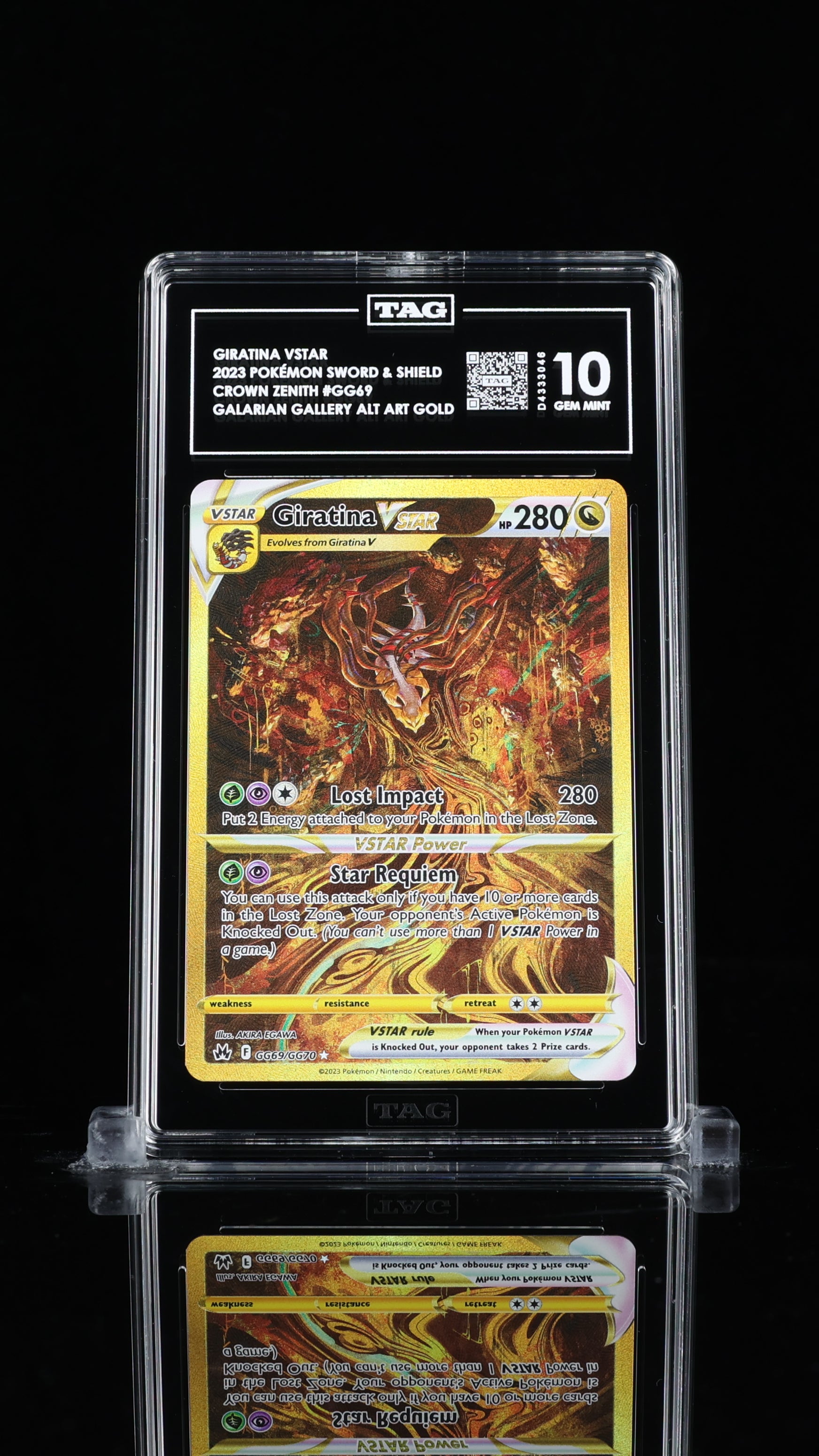 Pokemon TCG Graded Card: 2023 Giratina Vstar English #GG69 TAG[X