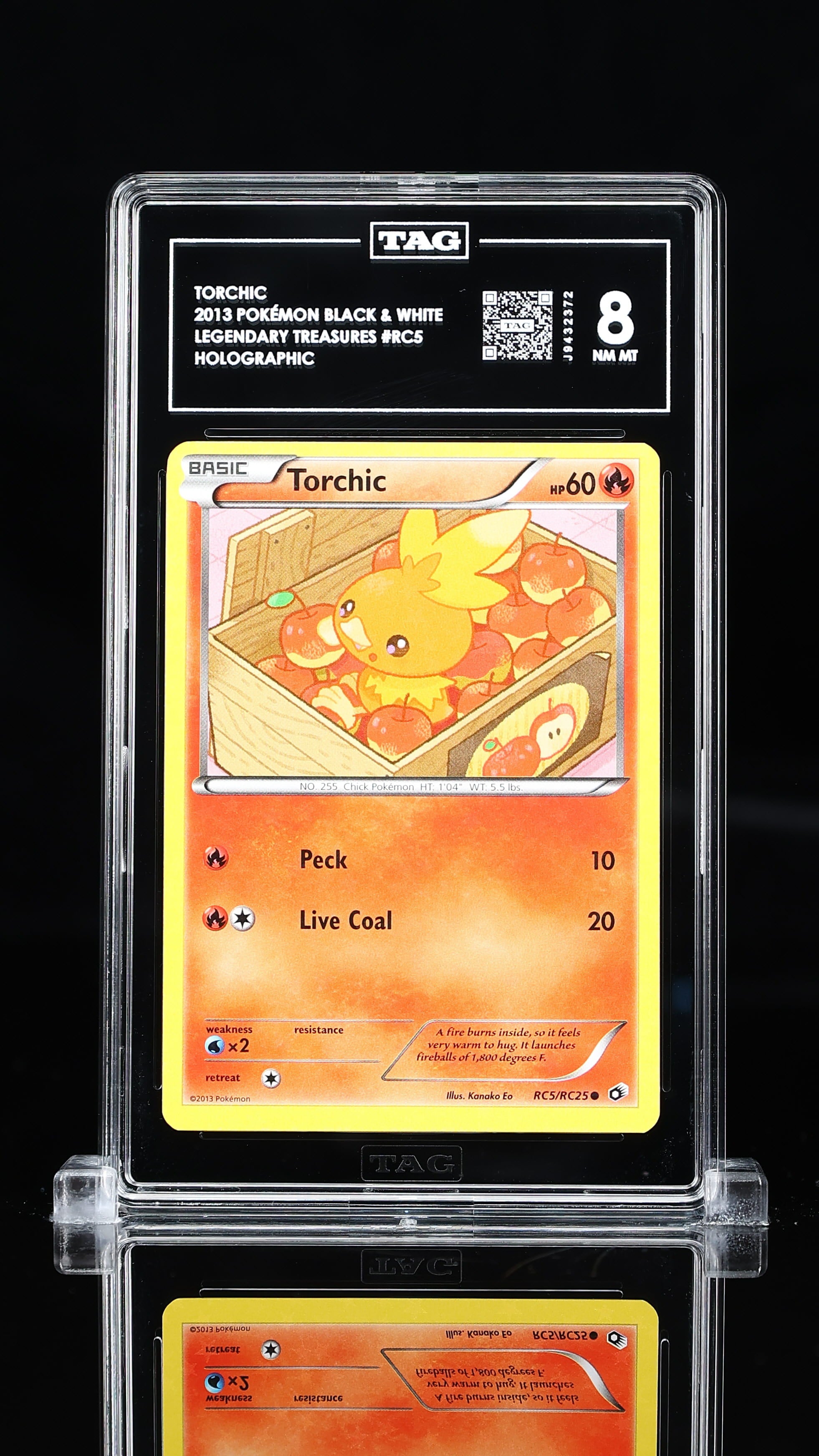 SOLD] Pokemon TCG Graded Card: 2013 Torchic English #RC5 TAG[X] 8