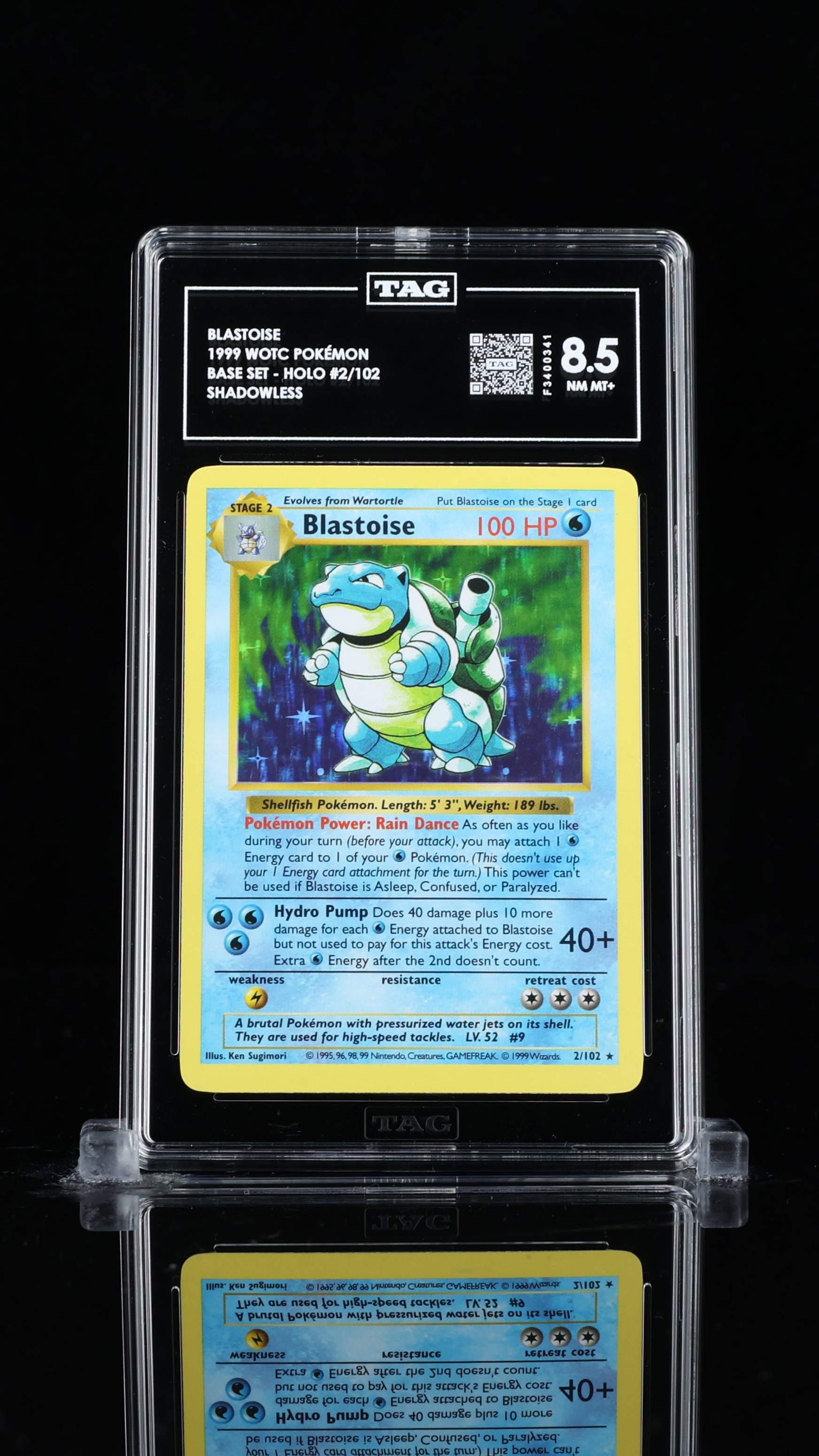 英語版初期 Blastoise 1st Edition Shadowless 1999 Blastoise 1st Edition Shadowless Holographic Proxy Card