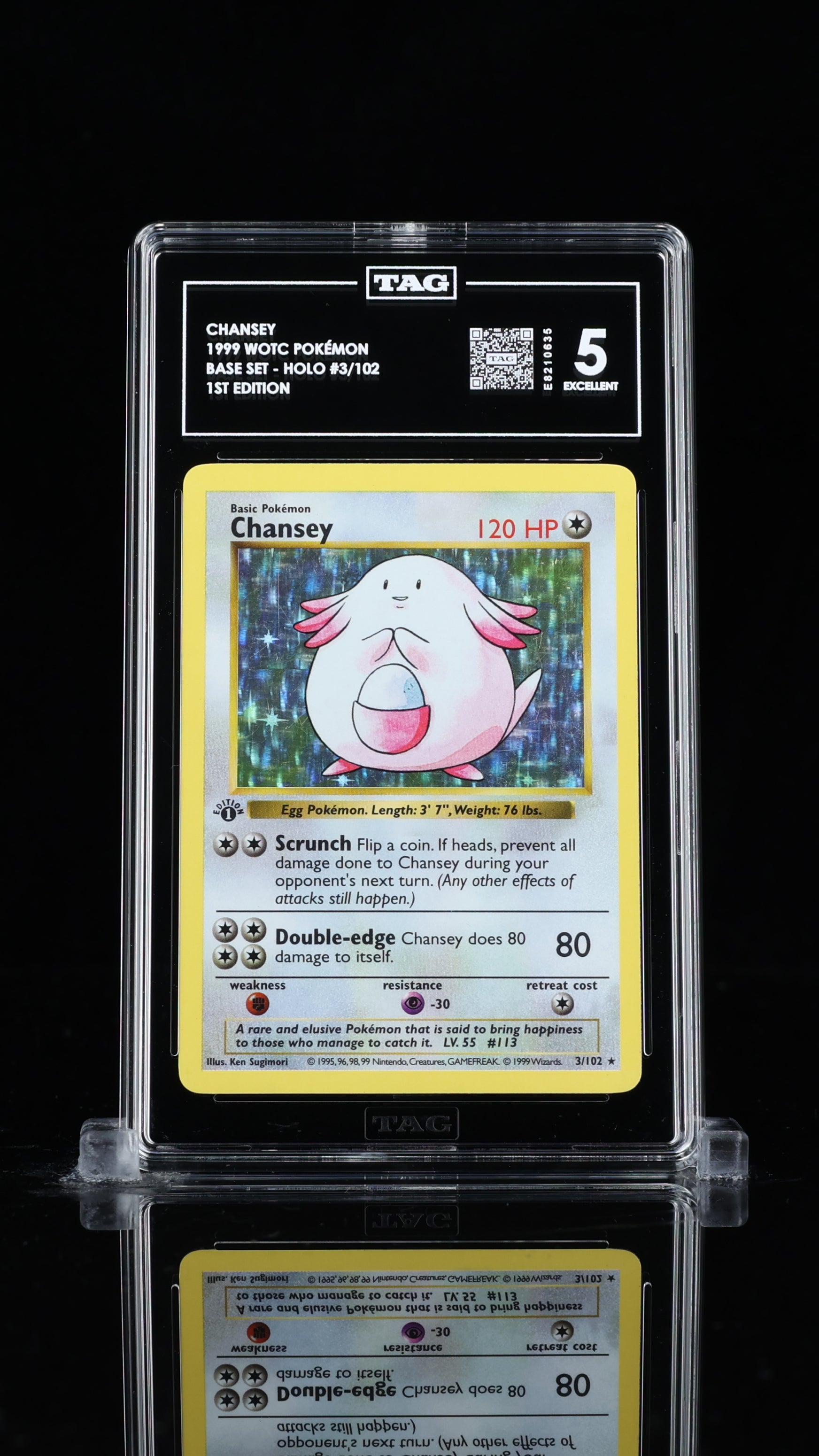 ポケモンカードゲーム Pokemon TCG Base Set 1st Edition Chansey 1999 1ST EDITION SHADOWLESS CHANSEY PSA 7 HOLO POKEMON CARD