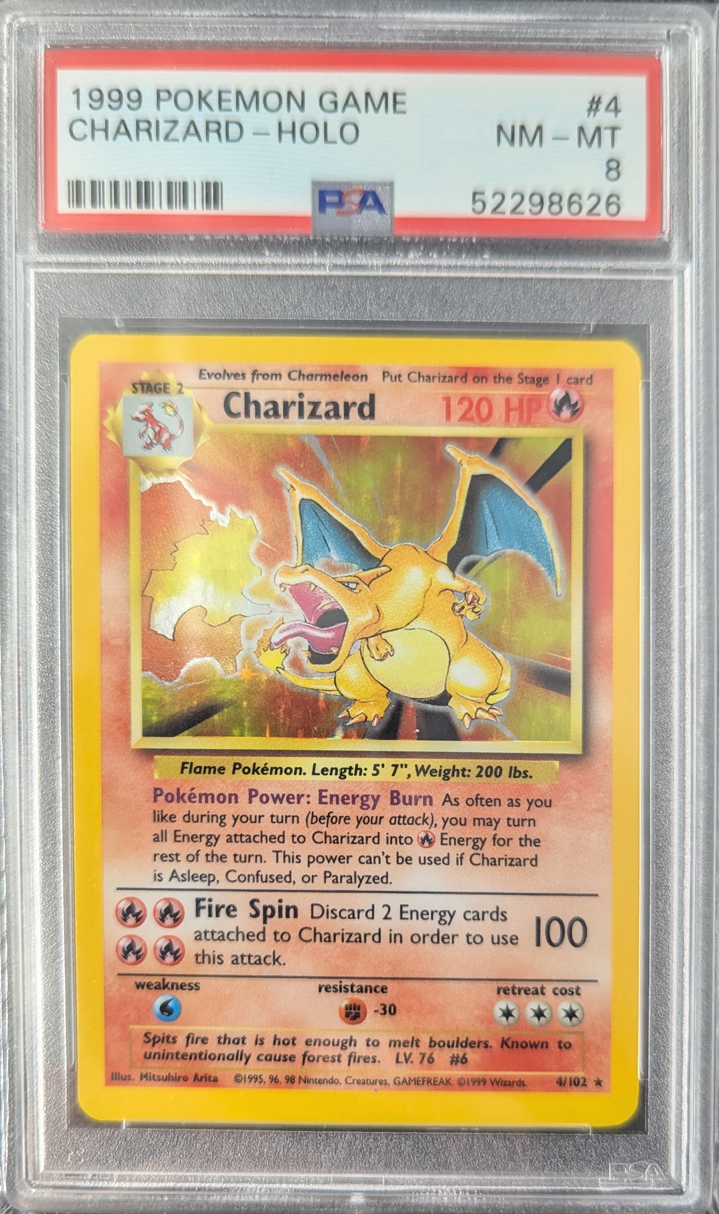 Pokemon TCG Graded Card: 1999 Charizard #004 PSA 8 – Vancity CJ