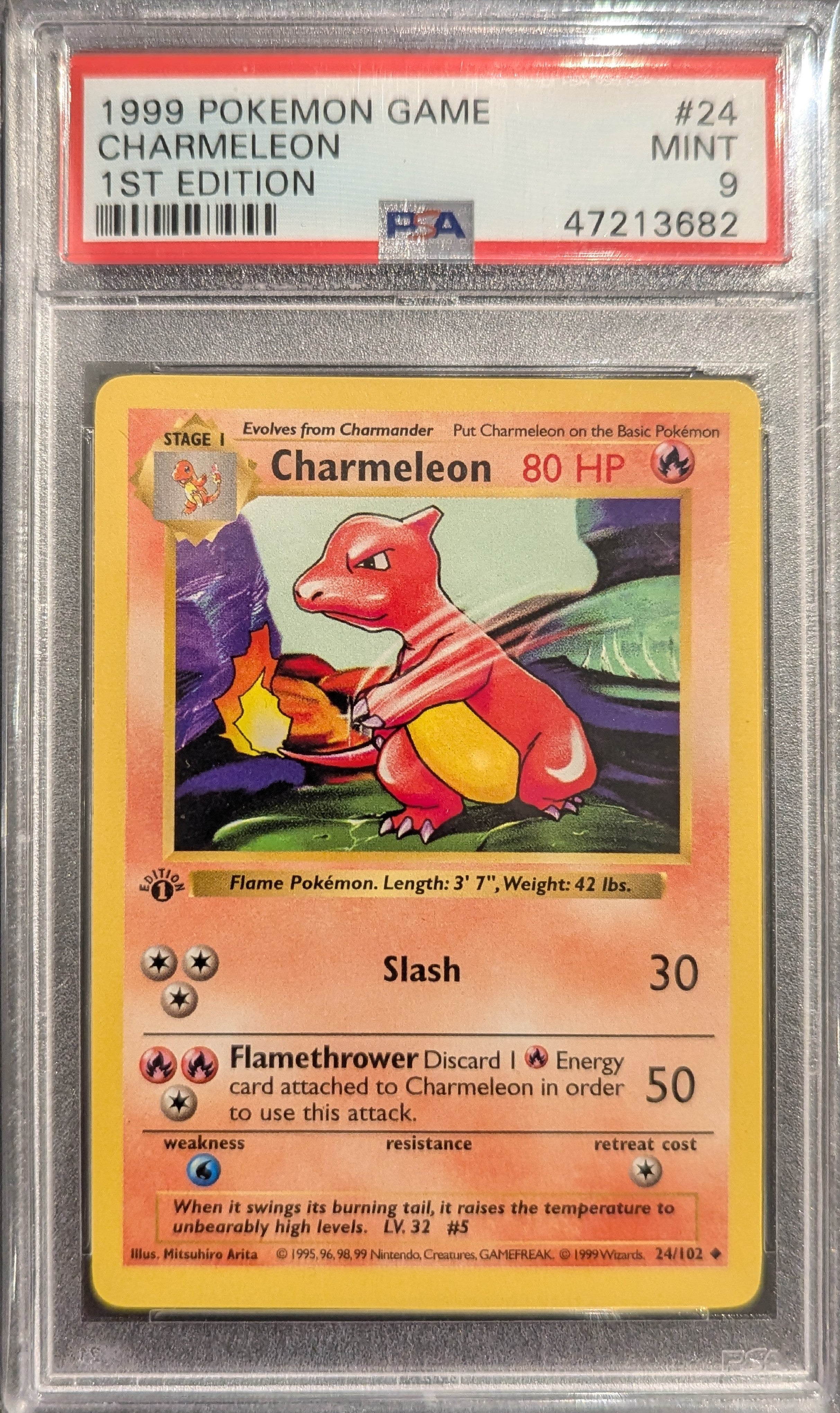 Pokemon TCG Graded Card: 1999 Charmeleon 1st Edition #24 English