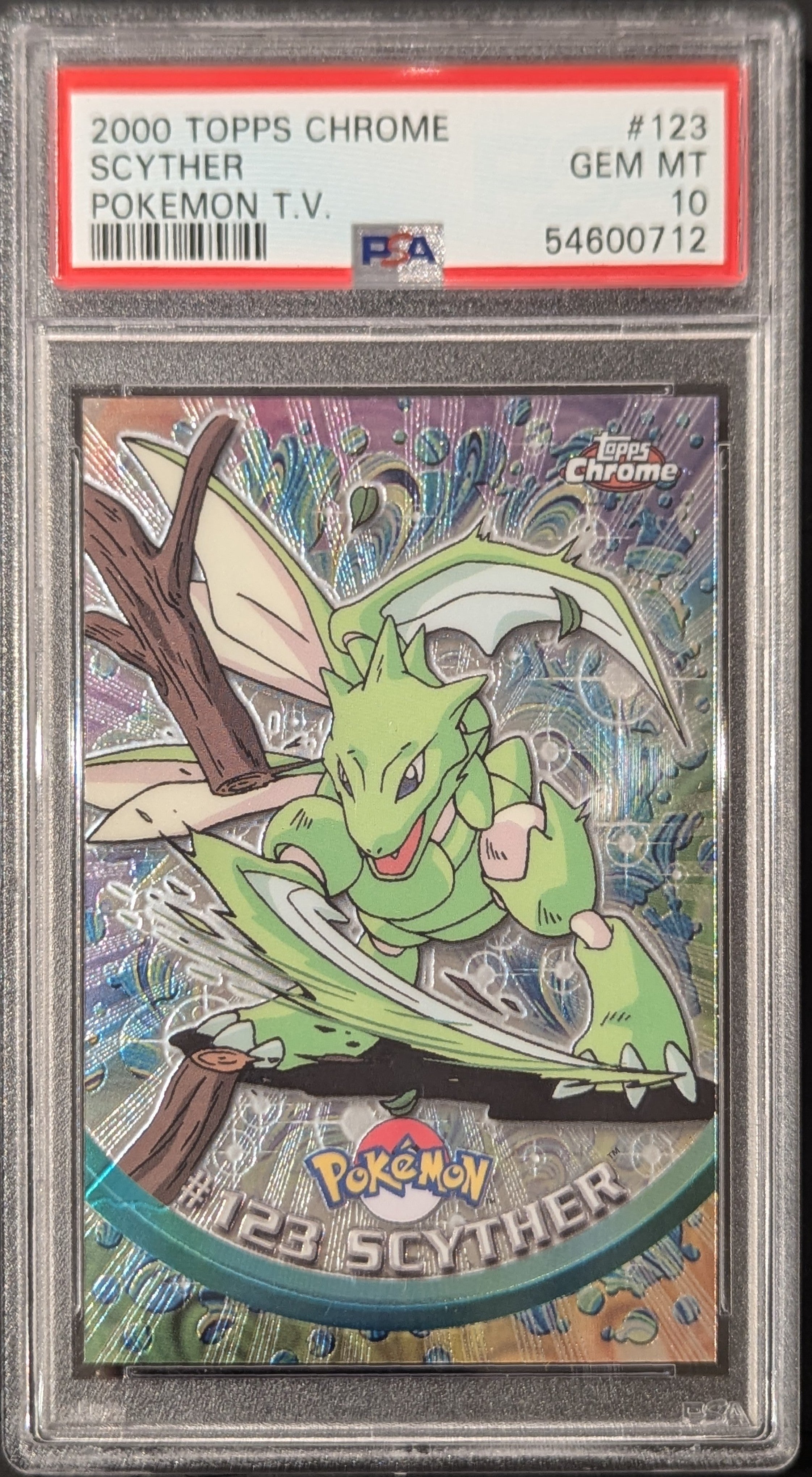 Pokemon TCG Graded Card: 2000 Scyther TV #123 English PSA 10