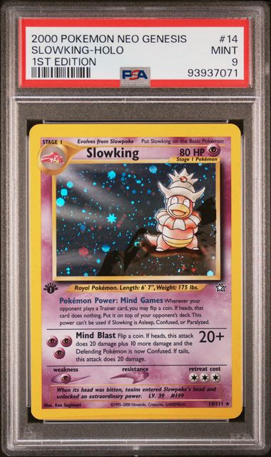 SOLD] Pokemon TCG Graded Card: 2000 Slowking 1st Edition #14