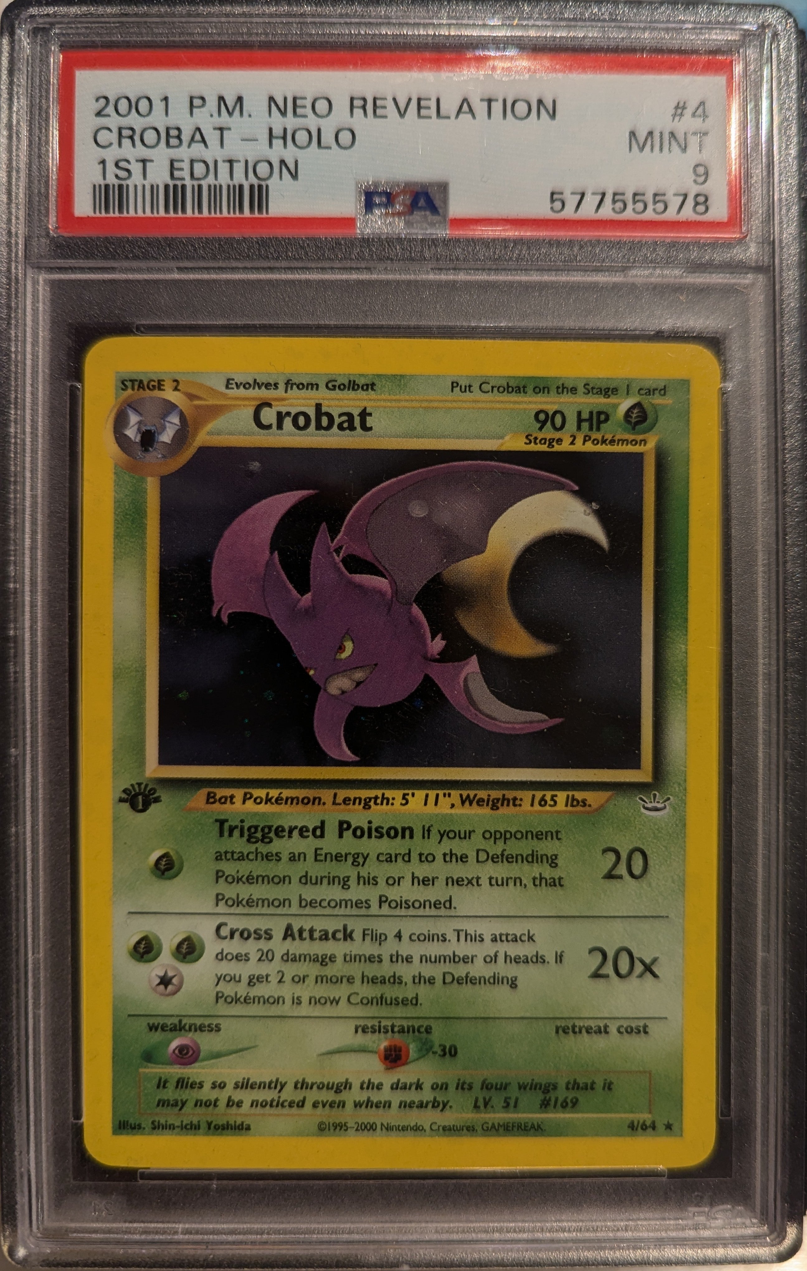 Pokemon TCG Graded Card: 2001 Crobat 1st Edition #004