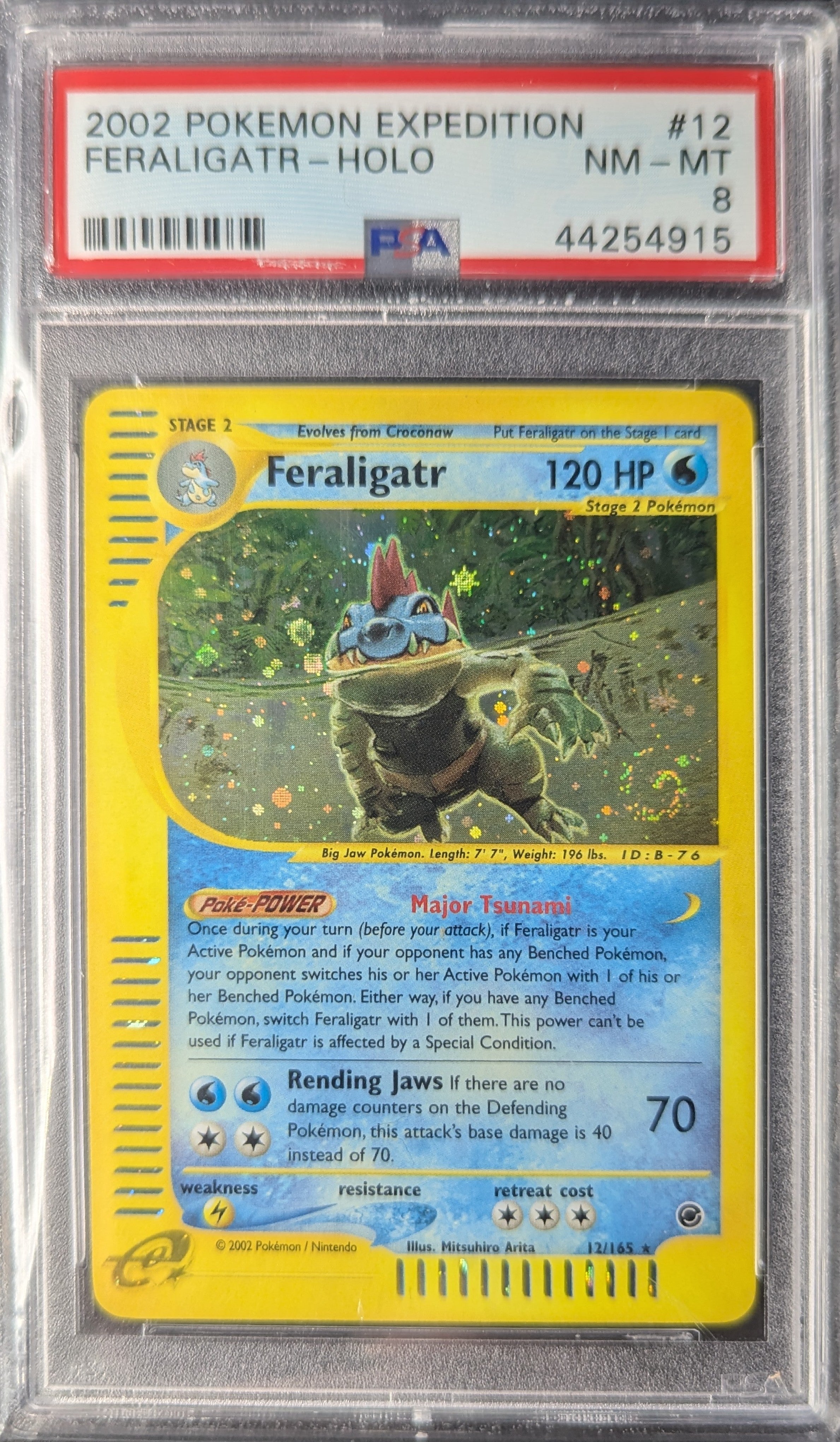 SOLD] Pokemon TCG Graded Card: 2002 Feraligatr #012 English PSA 8