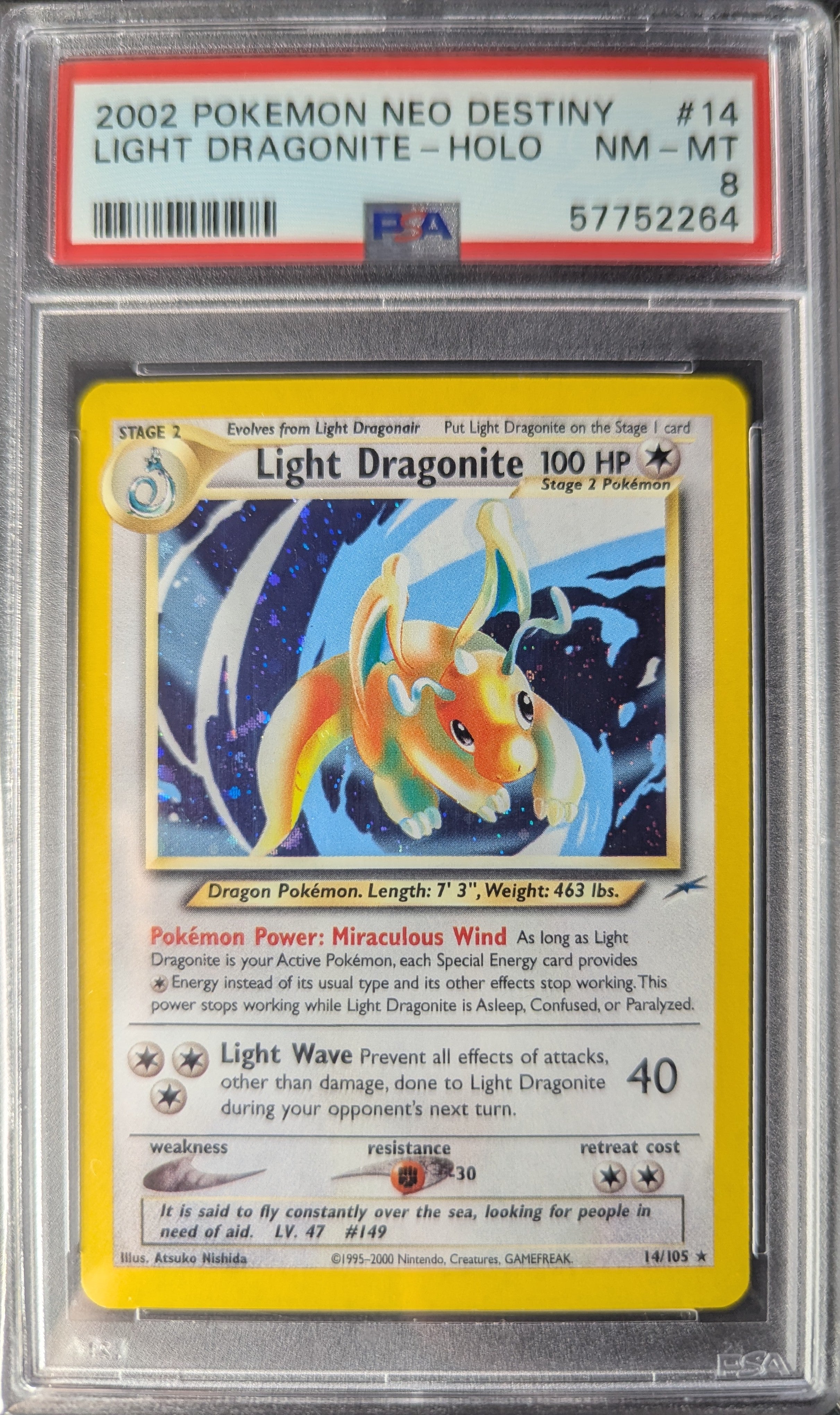 Pokemon TCG Graded Card: 2002 Light Dragonite #014 English