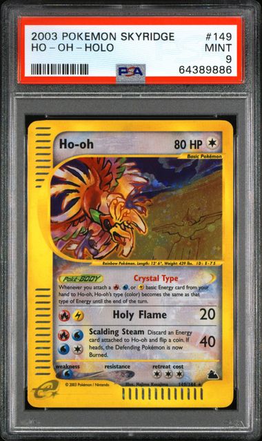 Pokemon TCG Graded Card: 2003 Ho-oh #149 PSA 9 (Swirl Pokemon TCG Graded Card: 2003 Ho-oh #149 PSA 9 (Swirl