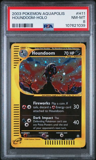 Pokemon TCG Graded Card: 2003 Houndoom #H11 English PSA 8