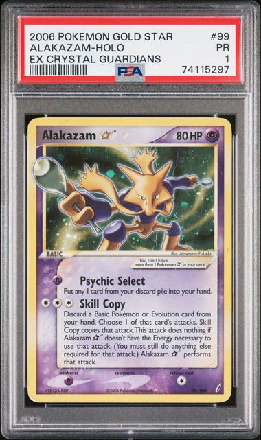 SOLD] Pokemon TCG Graded Card: 2006 Gold Star Alakazam English