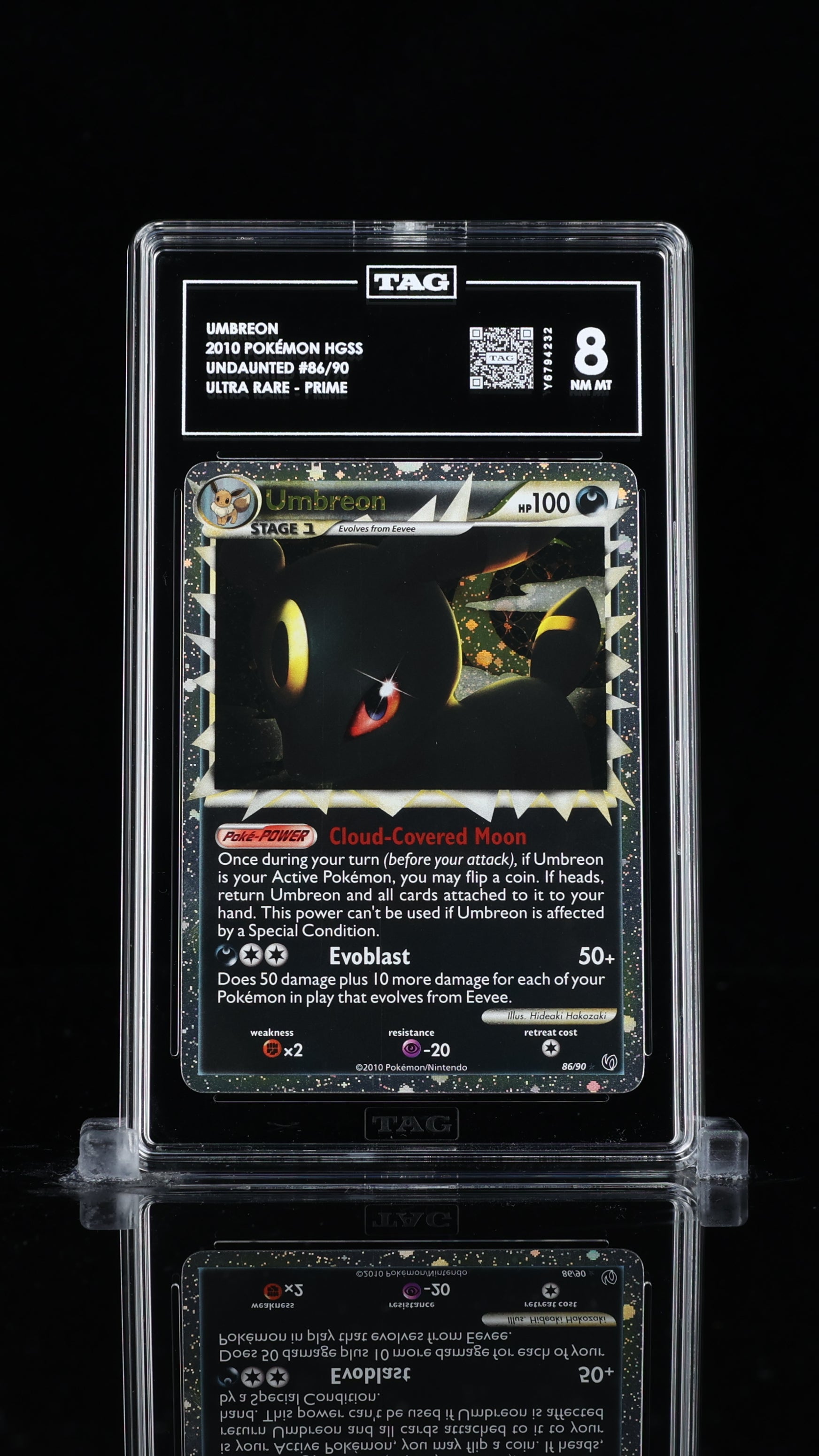 SOLD] Pokemon TCG Graded Card: 2010 Umbreon English #086 TAG[X] 8