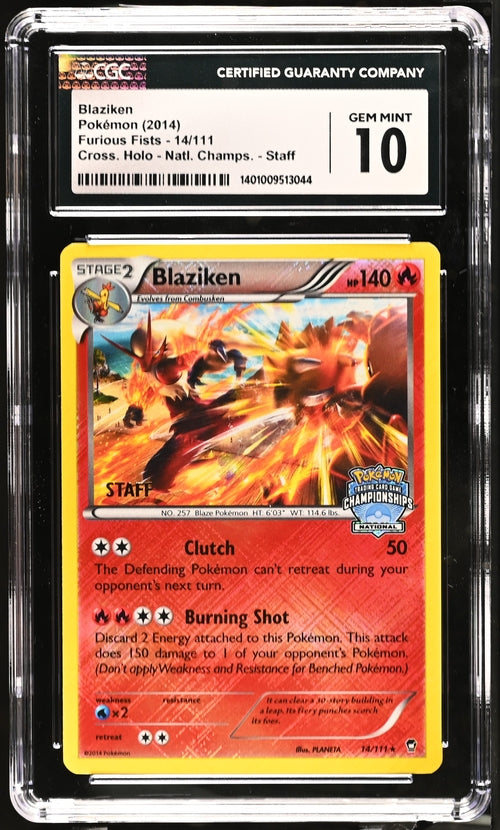 SOLD] Pokemon TCG Graded Card: 2014 Blaziken English CGC 10 GEM