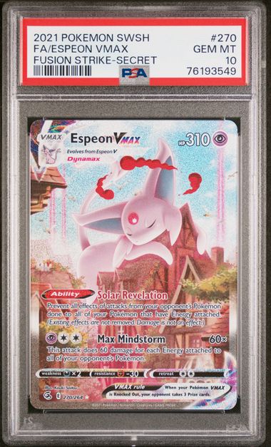 Pokemon TCG Graded Card: 2021 Espeon VMAX English #270 PSA 10