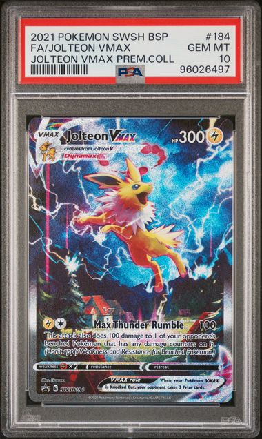 Pokemon TCG Graded Card: 2021 Jolteon VMAX Promo English #184 PSA