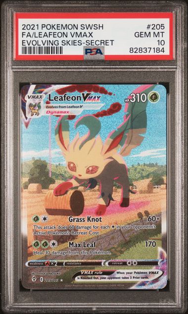 SOLD] Pokemon TCG Graded Card: 2021 Leafeon VMAX English