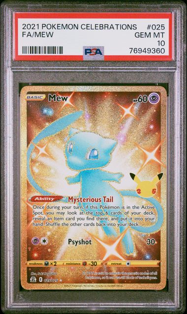 Pokemon TCG Graded Card: 2021 Mew Celebrations English #025 PSA 10