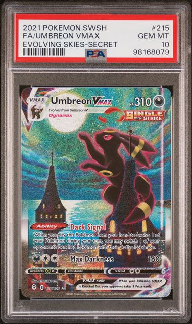 SOLD] Pokemon TCG Graded Card: 2021 Umbreon VMAX English #215 PSA