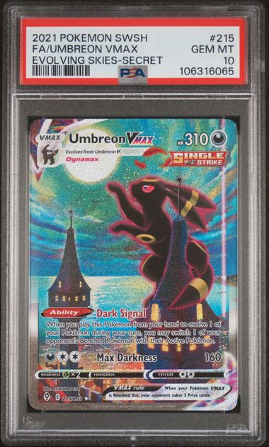 Pokemon TCG Graded Card: 2021 Umbreon Vmax #215 English PSA 10