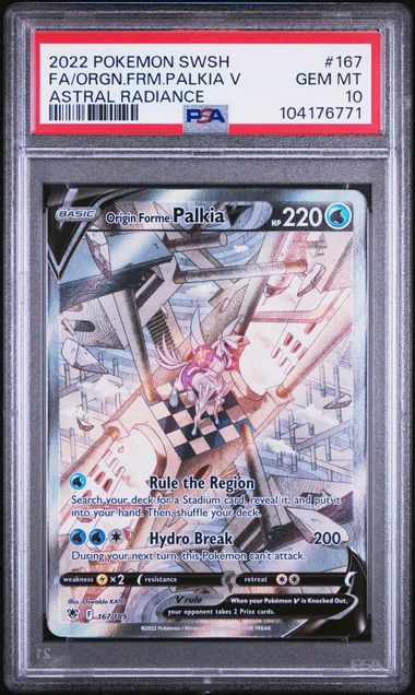 Pokemon TCG Graded Card: 2022 Origin Forme Palkia V English #167