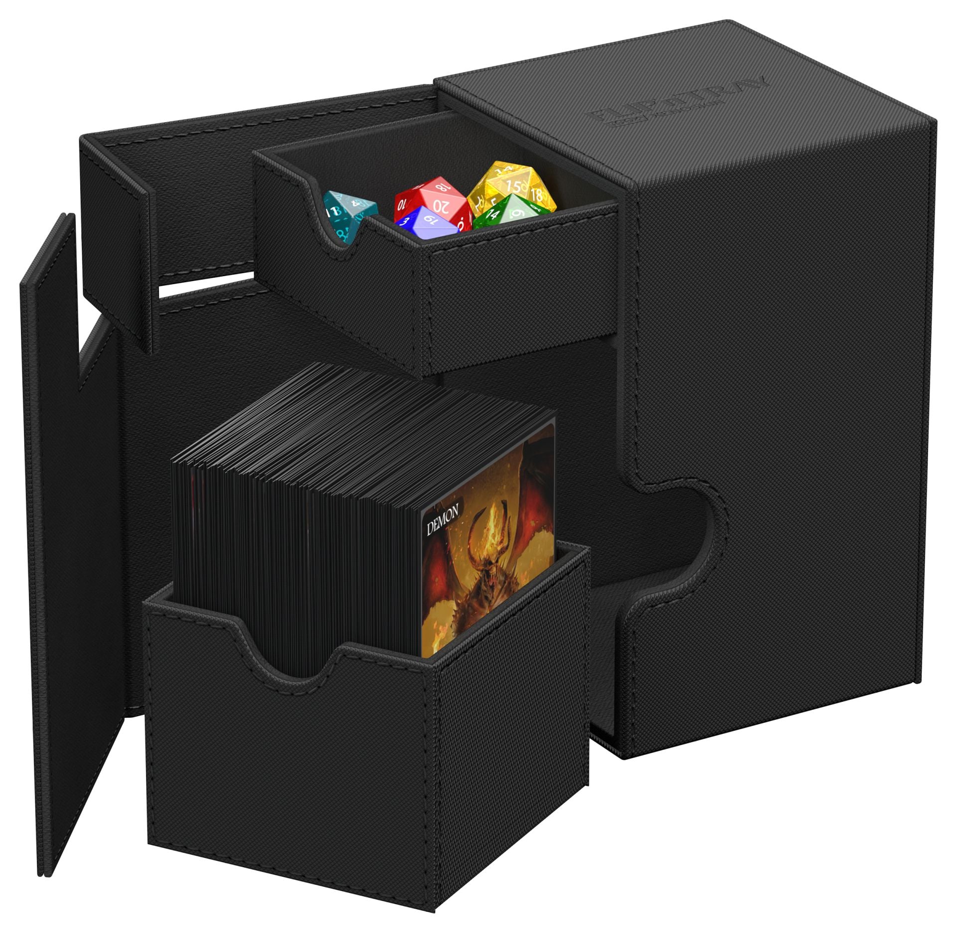 Ultimate Guard - Flip'n'Tray 100+ Xenoskin Deck Box - Black
