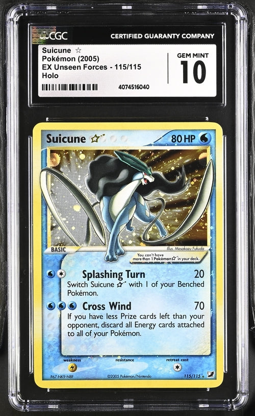 Pokemon TCG Graded Card: 2005 Gold Star Suicune #115 CGC 10 – Vancity CJ Trading Cards