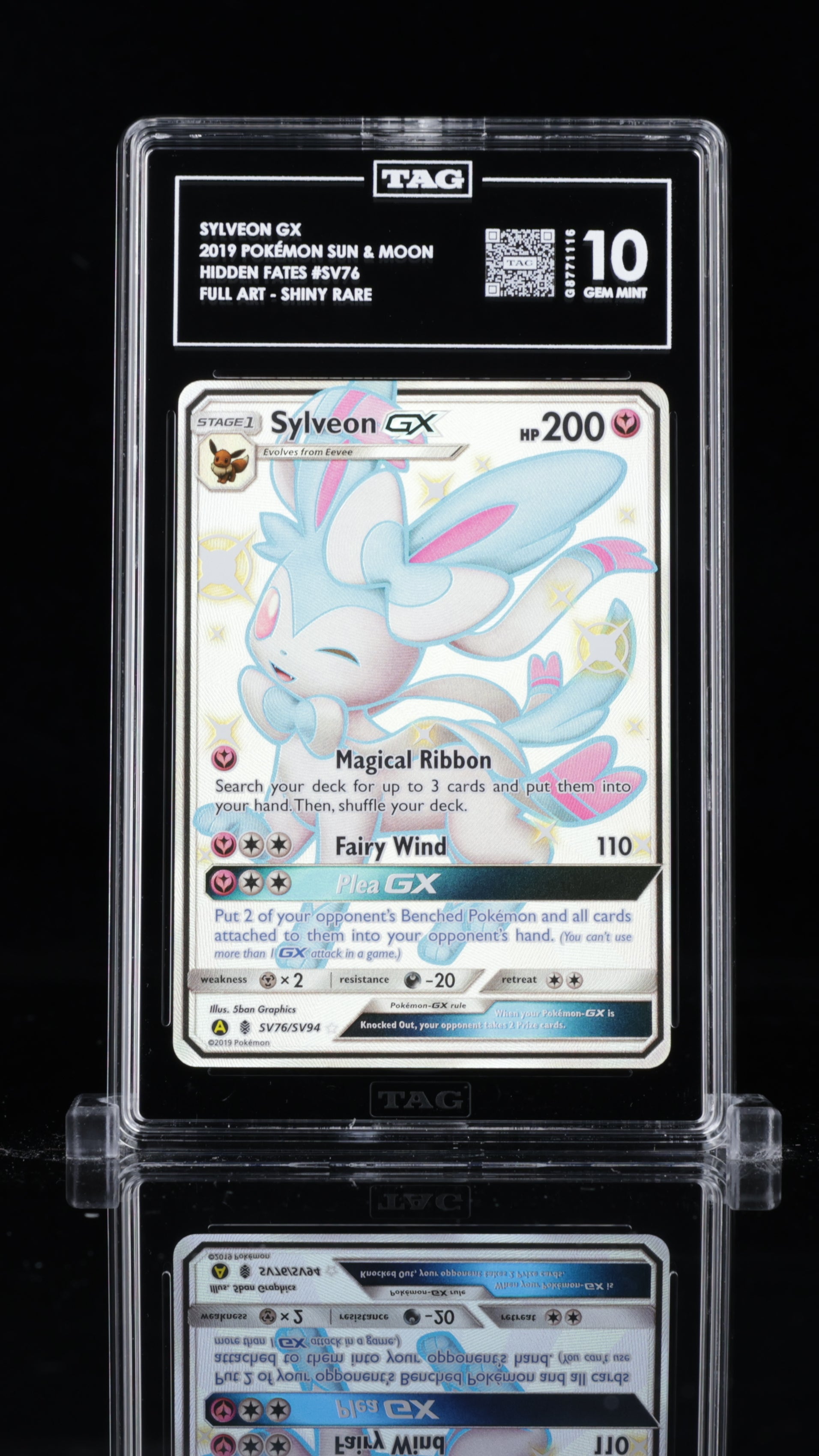 graded sylveon card Pokemon TCG Graded Card: 2019 Sylveon GX English #SV76 TAG[X] 10