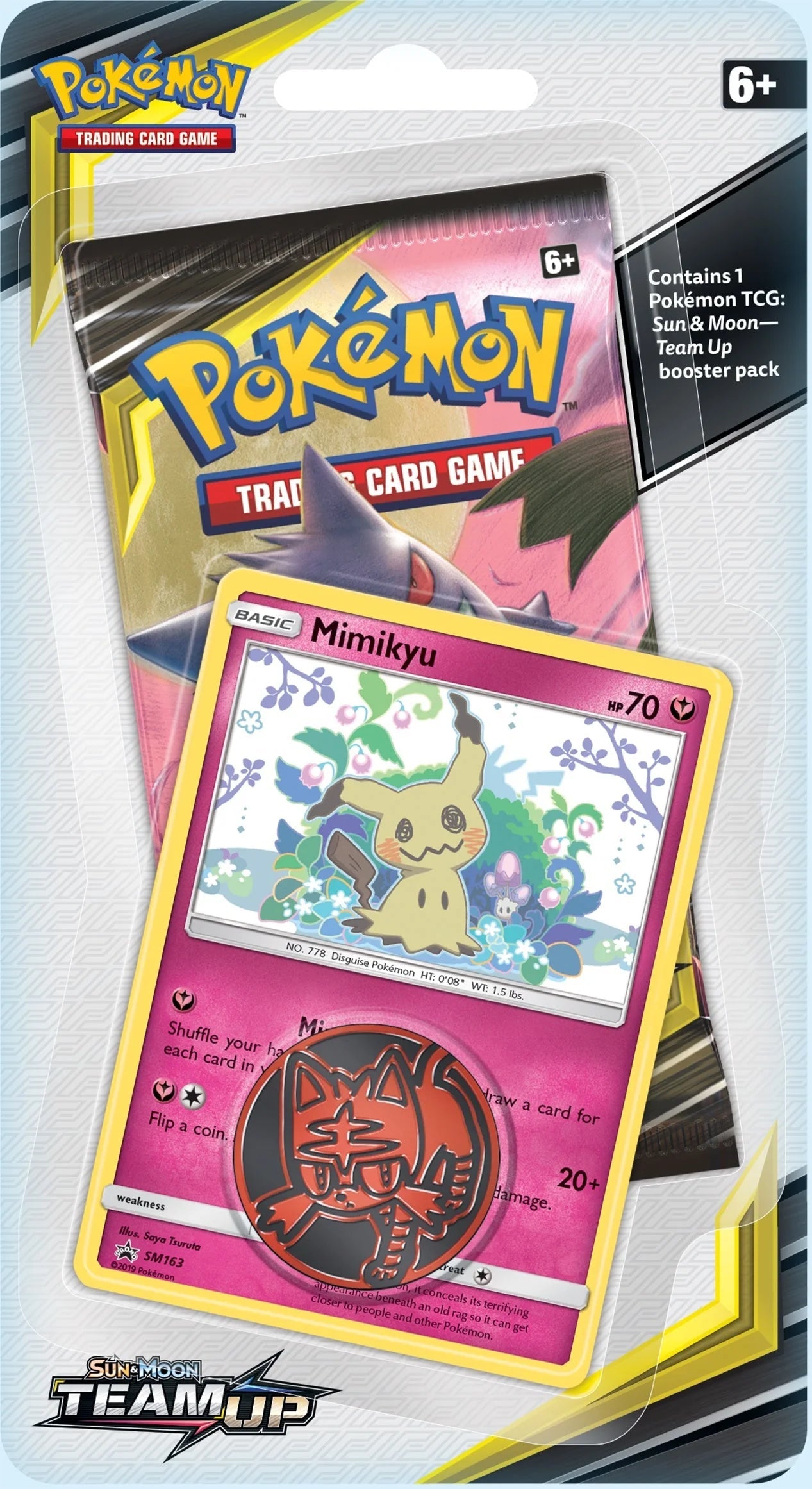 Pokemon TCG - Sun & Moon: Team Up Checklane Blister Pack - Mimikyu