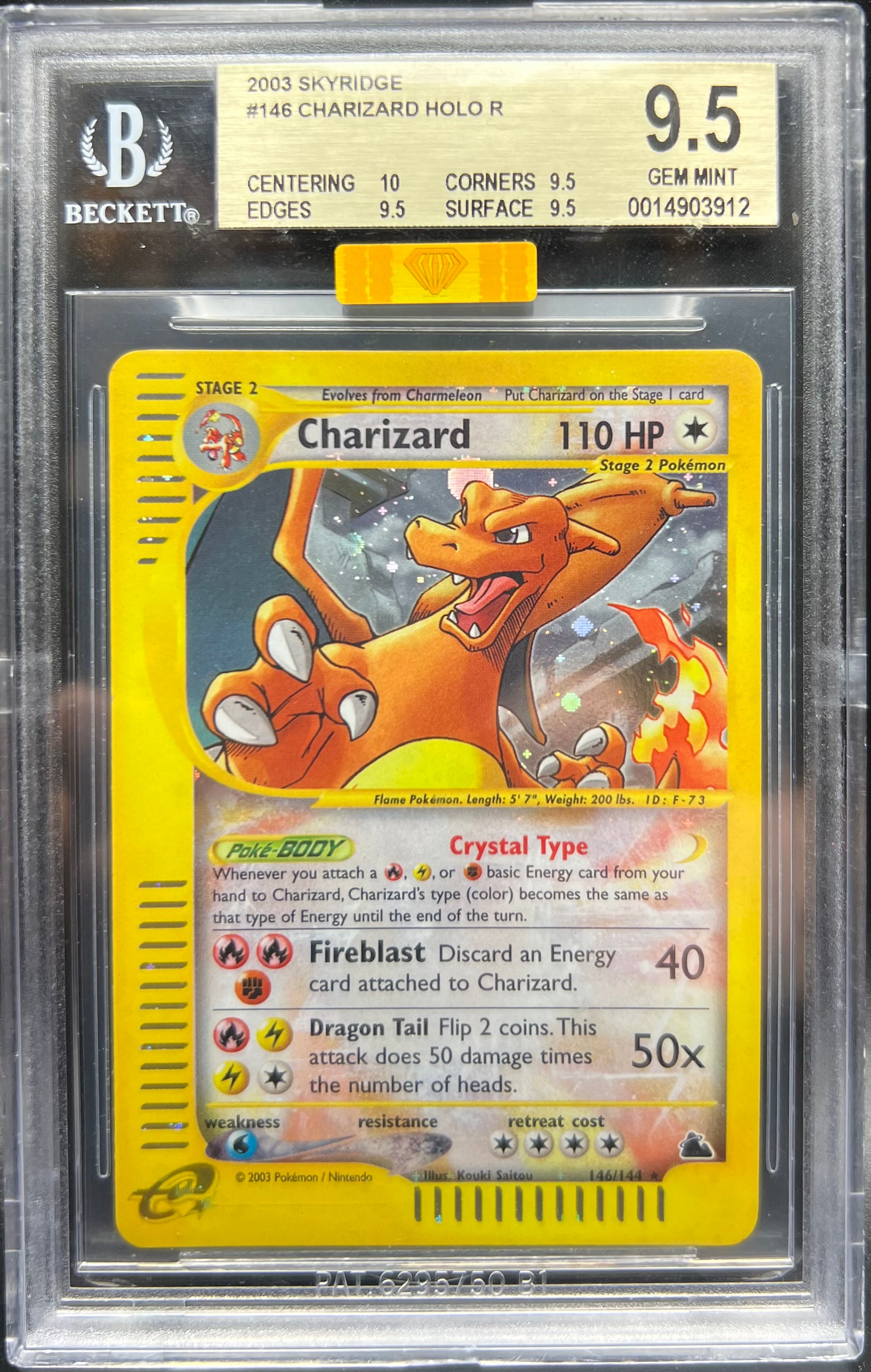 Pokemon TCG Graded Card: 2003 Skyridge Crystal Charizard English