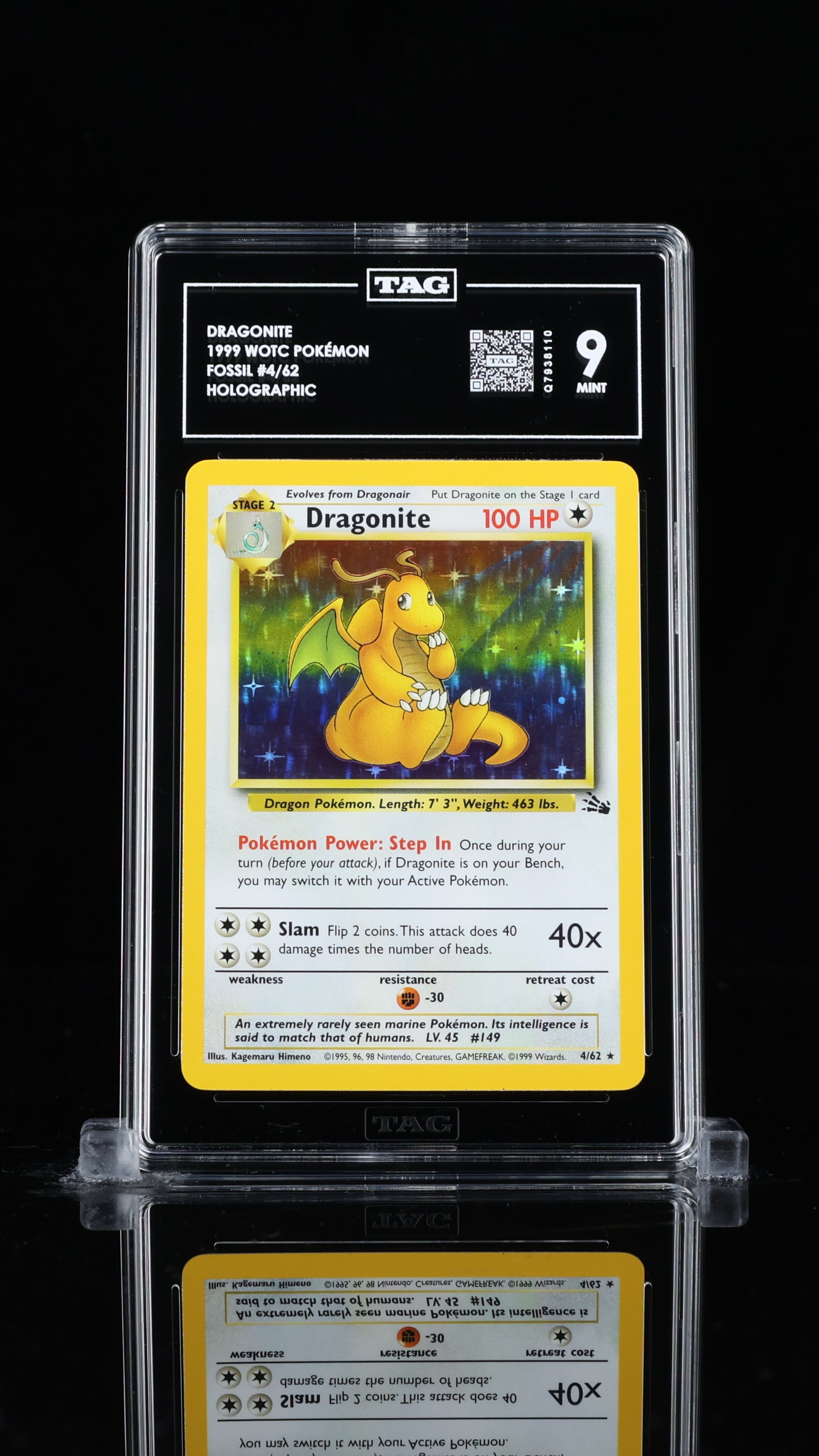 dragonite pokemon card 1999 BGS 8 (NM-MT) Commemorate your favorite tabletop game with this Dragonite 1999 Pokemon Fossil 1st Edition #19 PSA Authenticated 9 Card Every Dragonite Pokemon Card from